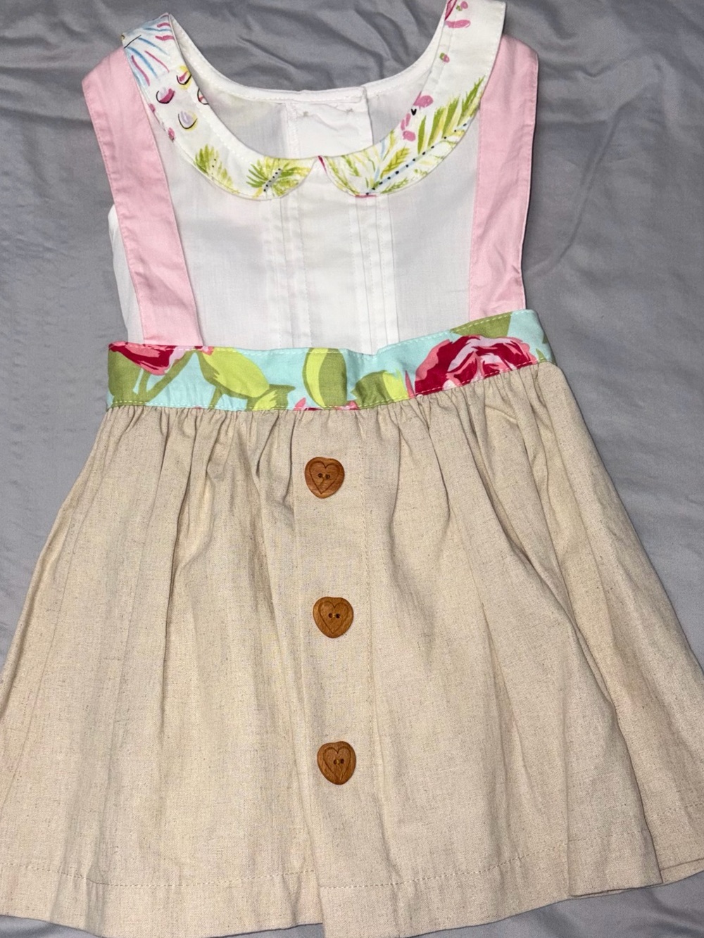 Sweet Honey sleeveless blouse and skirt w/suspenders sz 5 NWOT smoke free home